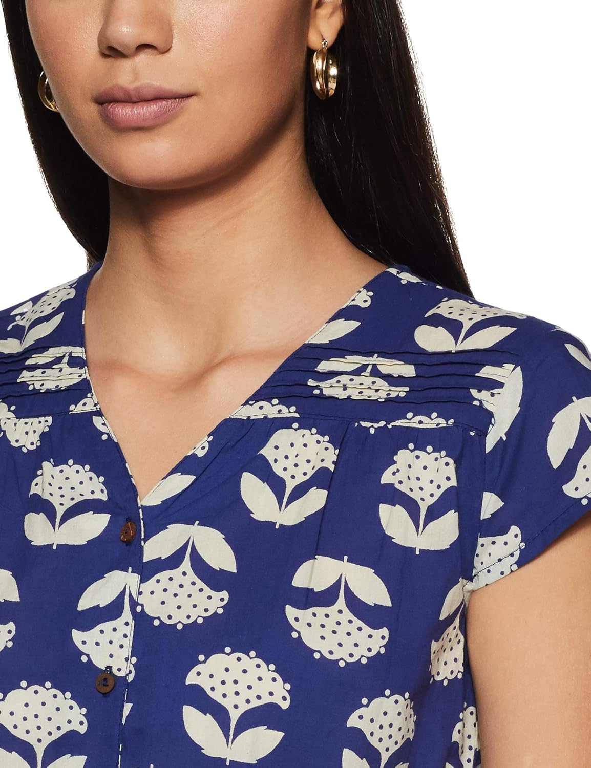 1764778824 قميص فلورال نسائي بقصة عادية من أمازون