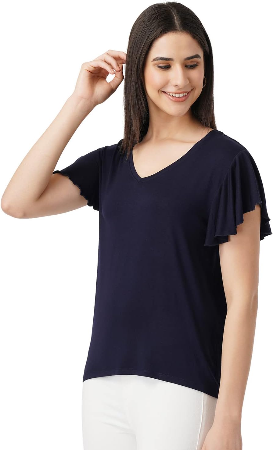 بلوزة سادة بقصة عادية للنساء من اف واي ال تي ار (FYLSS23WKT-005_كحلي ثقيل، مقاس M) 3 بلوزة سادة بقصة عادية للنساء من اف واي ال تي ار (FYLSS23WKT-005_كحلي ثقيل، مقاس M) - الصورة 3