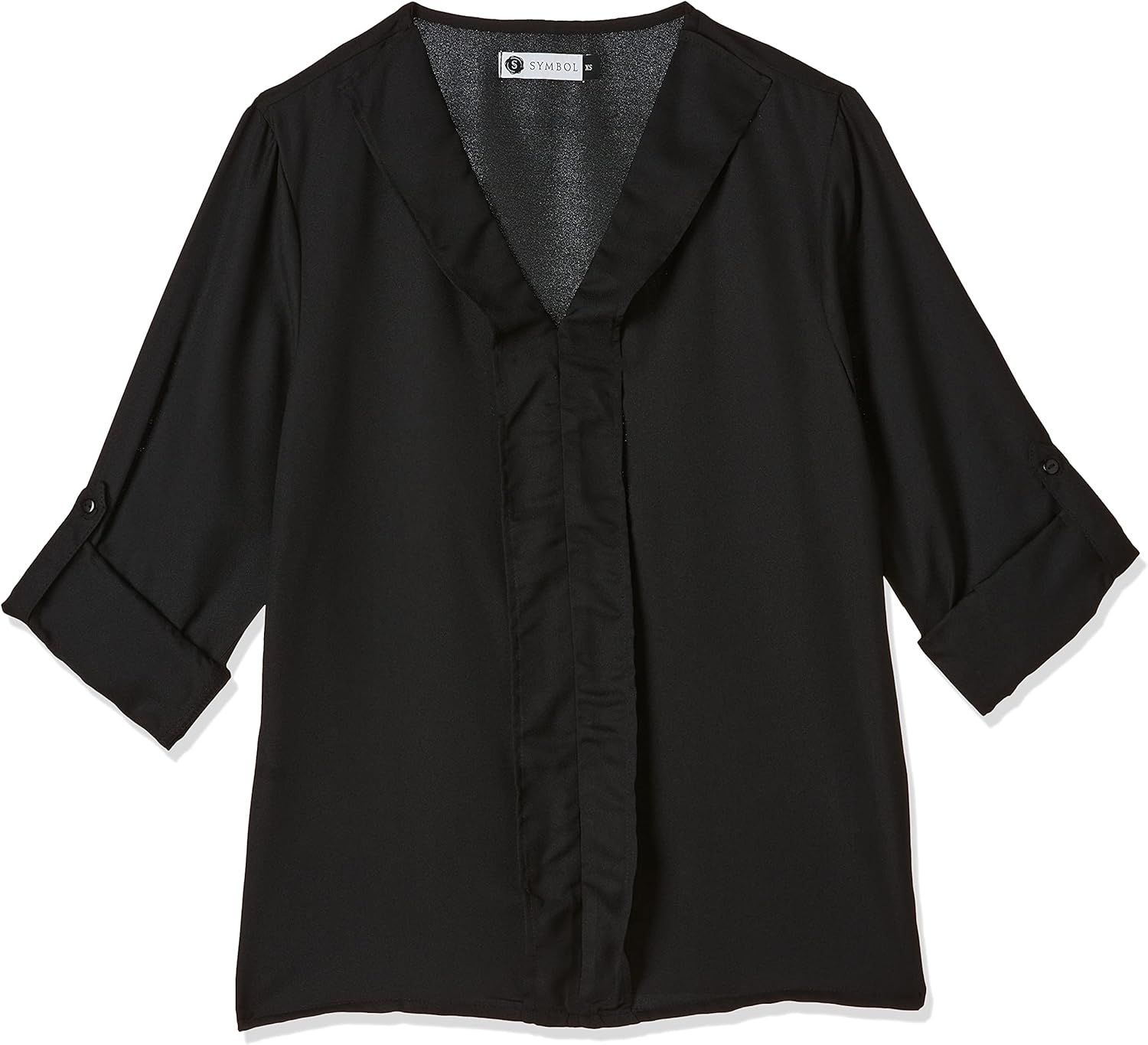 بلوزة بقصة عادية للنساء ولون سادة من أمازون براند - سيمبول 1 بلوزة بقصة عادية للنساء ولون سادة من أمازون براند - سيمبول