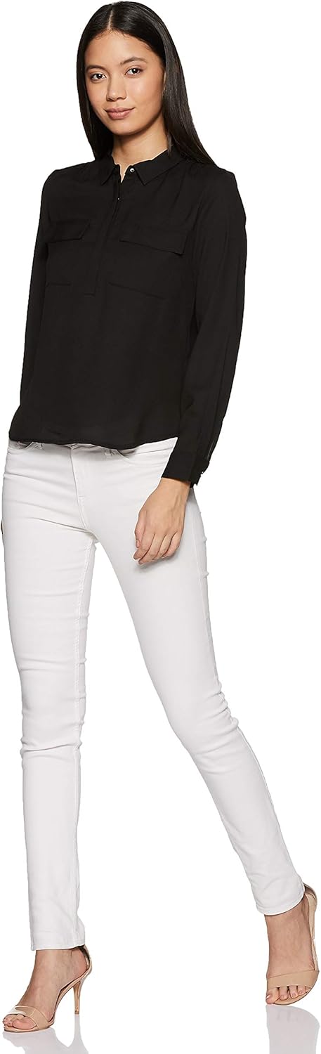 بلوزة بقصة عادية للنساء ولون سادة من أمازون براند - سيمبول 5 بلوزة بقصة عادية للنساء ولون سادة من أمازون براند - سيمبول - الصورة 6