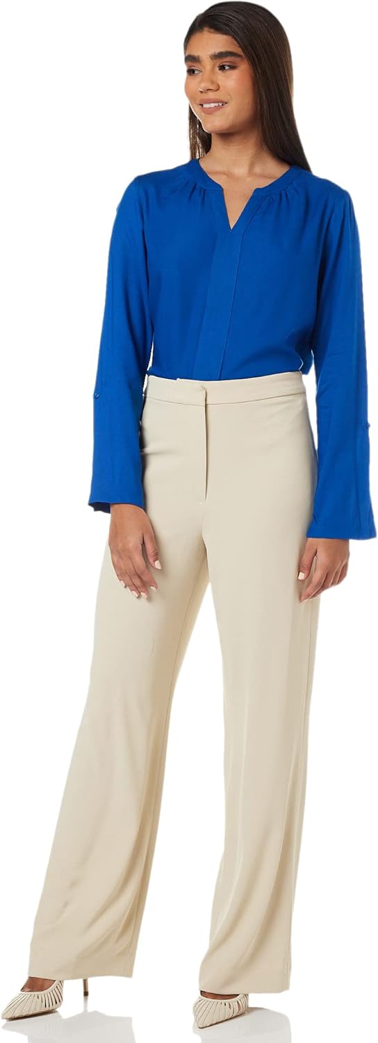 بلوزة بقصة عادية للنساء ولون سادة من أمازون براند - سيمبول 4 بلوزة بقصة عادية للنساء ولون سادة من أمازون براند - سيمبول - الصورة 4