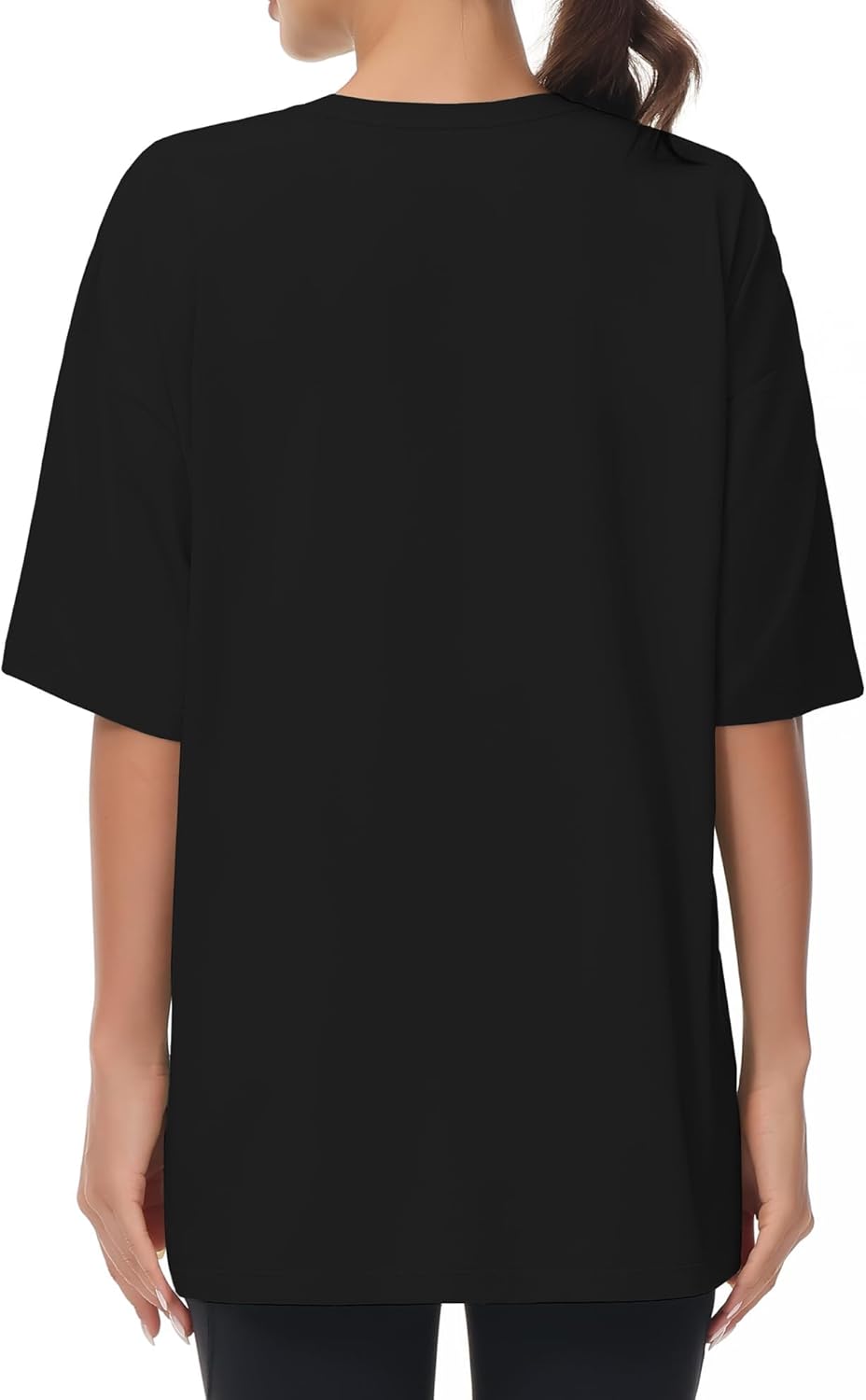 تيشيرت كاجوال كبير الحجم للنساء من ذا جيم بيبول، بتصميم قبة دائرية ضيقة وأكمام قصيرة للتمارين الرياضية 4 تيشيرت كاجوال كبير الحجم للنساء من ذا جيم بيبول، بتصميم قبة دائرية ضيقة وأكمام قصيرة للتمارين الرياضية - الصورة 4