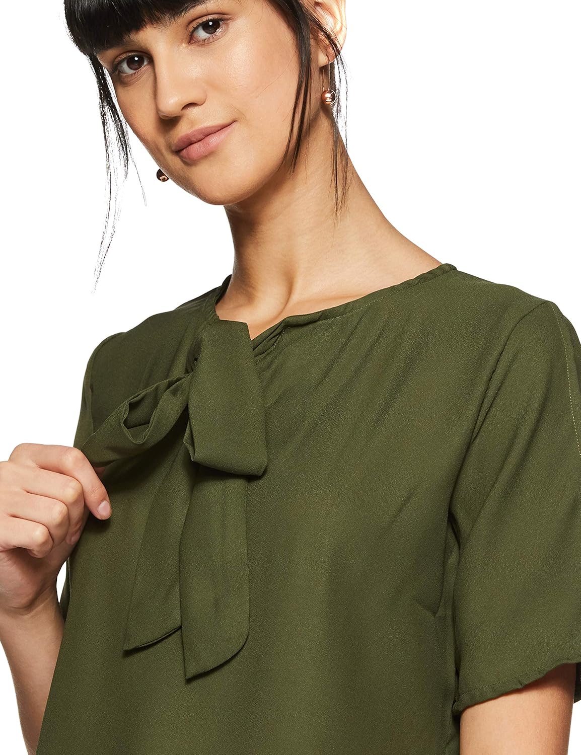 بلوزة بقصة عادية ولون واحد للنساء من كريف 4 بلوزة بقصة عادية ولون واحد للنساء من كريف - الصورة 4