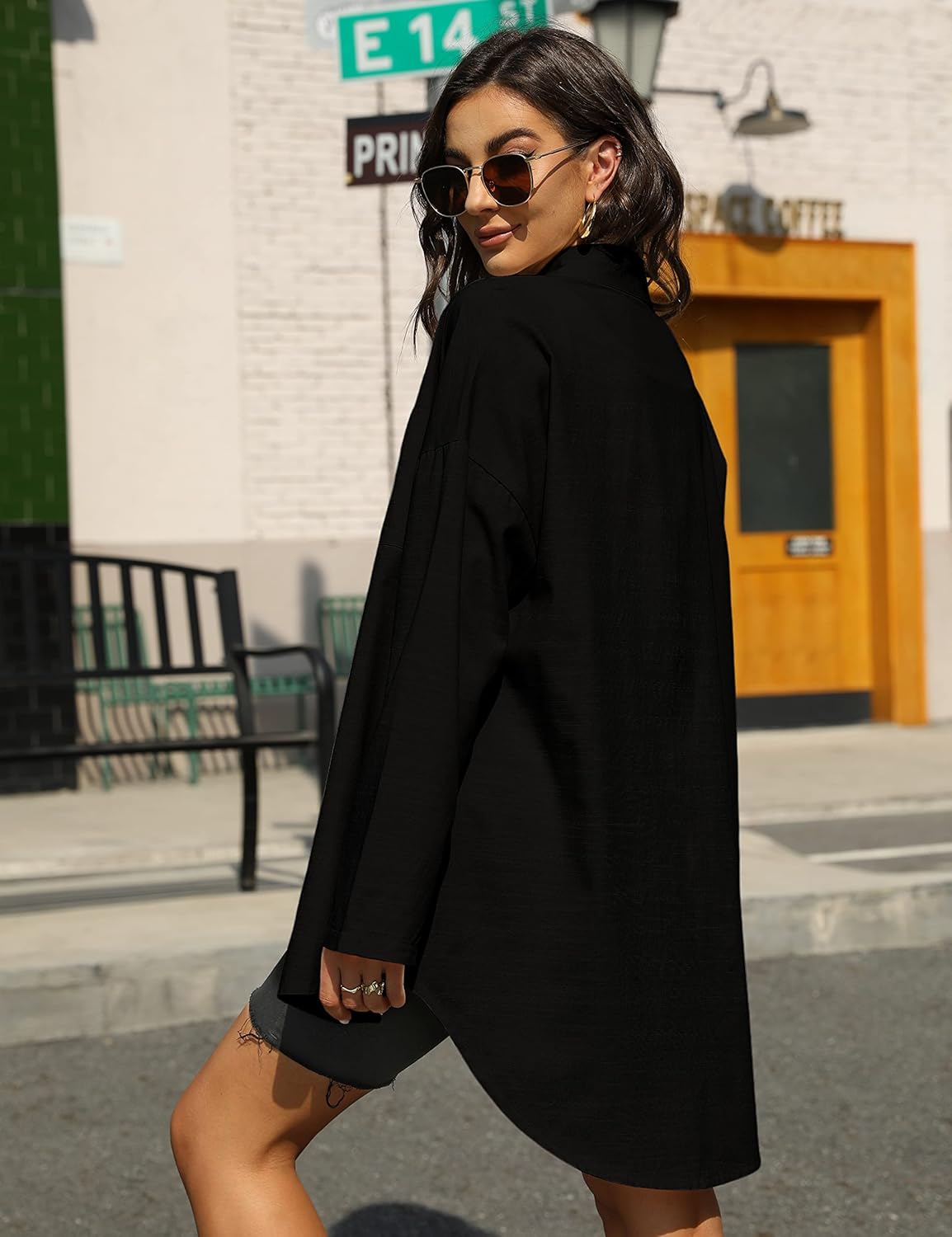 1765295165 قمصان نسائية كبيرة الحجم من الكتان باين ستور بلايز باكمام طويلة وقمصان بازرار بالاعلى والاسفل