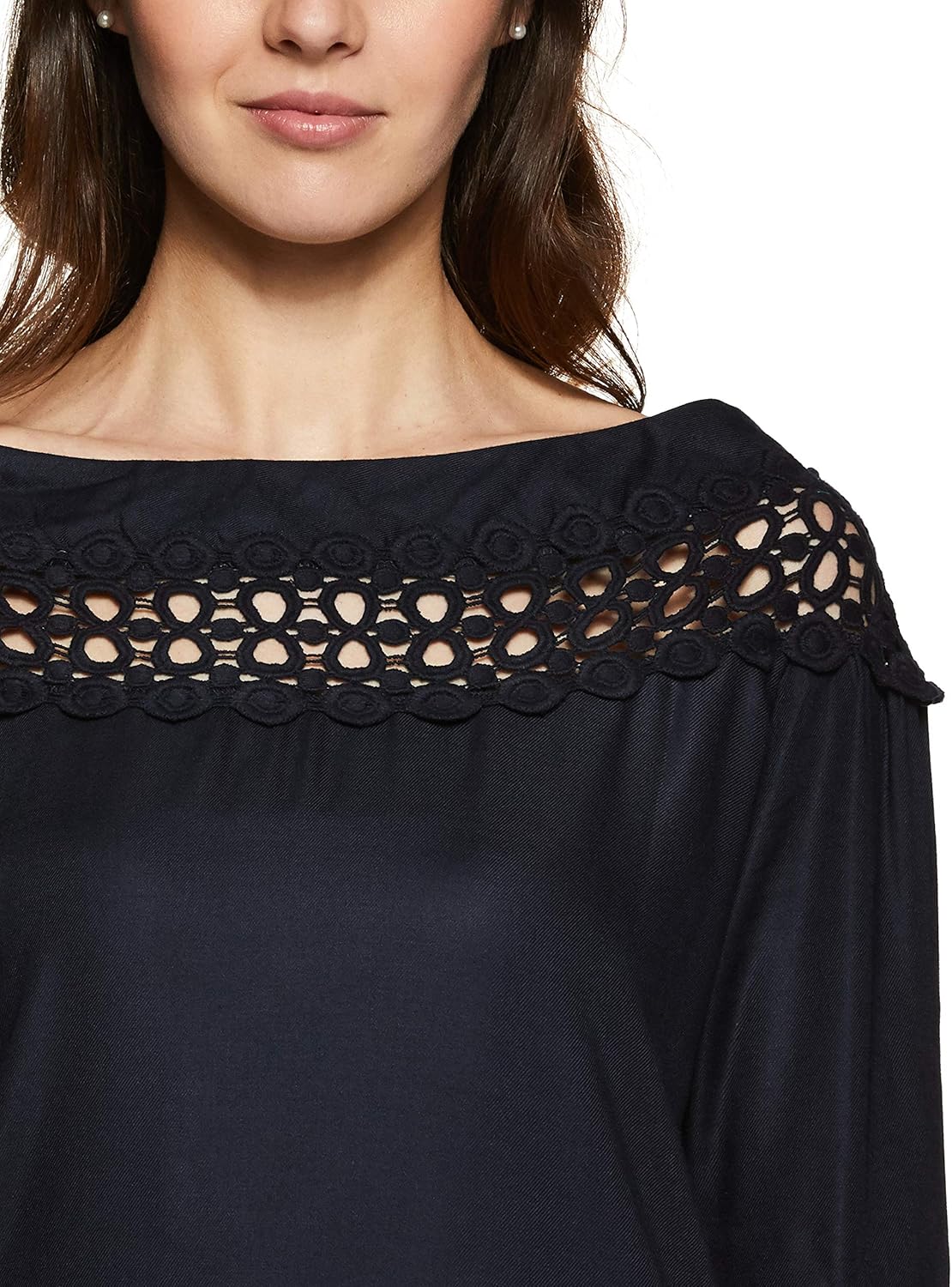 بلوزة بقصة عادية ولون واحد للنساء من كريف 4 بلوزة بقصة عادية ولون واحد للنساء من كريف - الصورة 4