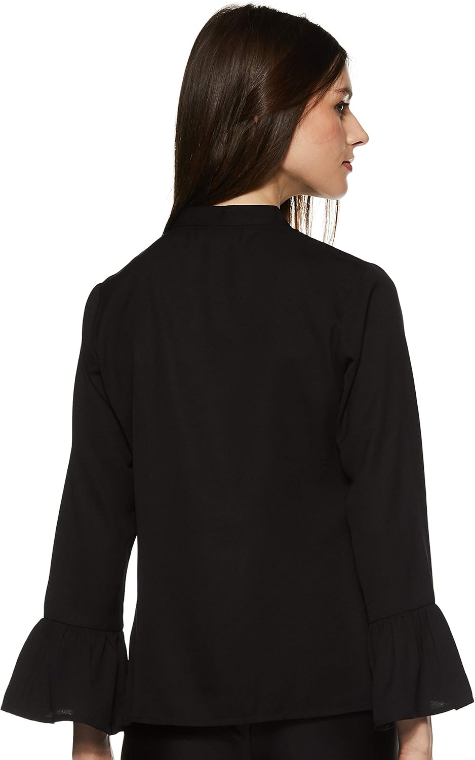 بلوزة بقصة عادية ولون واحد للنساء من كريف 2 بلوزة بقصة عادية ولون واحد للنساء من كريف - الصورة 2