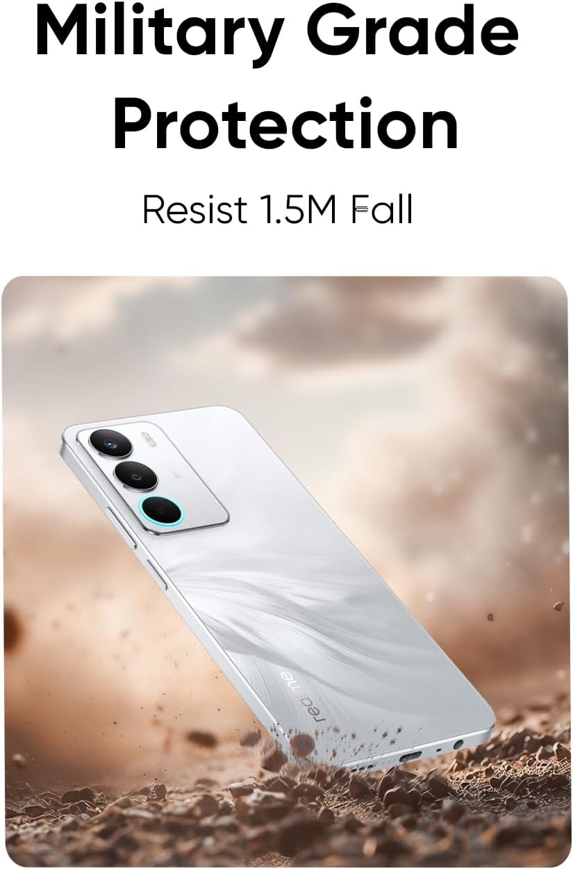 ريلمي C71 (8GB RAM، تخزين 256GB) | شاشة 6.66 انش 120Hz | كاميرا ذكاء اصطناعي 50MP | بطارية 6300mAh | شحن سريع 45 واط | Android 15، ريلمي UI 6.0 | ثنائي شرائح الاتصال | بصمة جانبية | ضمان 12 متر (بومة 16