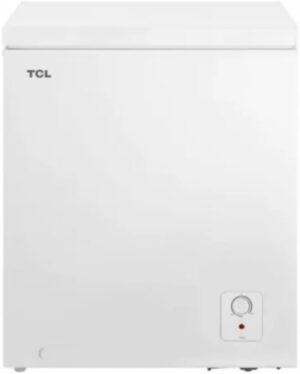 فريزر تشيست من تي سي إل موديل TCF-150WE، فري ستاندنج بباب علوي، لون أبيض، مع تحكم في درجة الحرارة وأرجل قابلة للتعديل، سعة 145 لتر