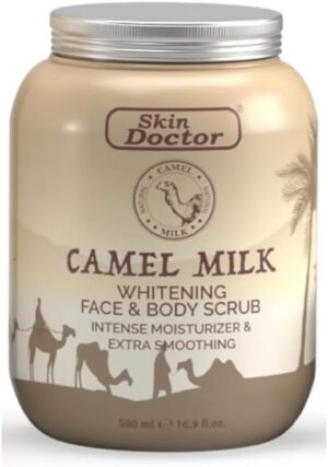 مقشر للوجه والجسم بحليب الجمل من سكين دكتور، 500 مل، مرطب مكثف
