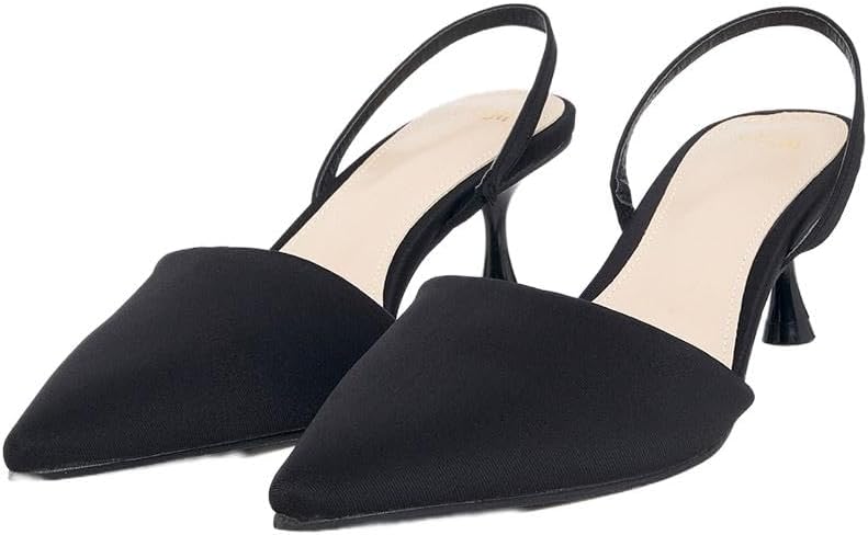 حذاء بكعب صغير بطرف مدبب ورباط عند الكاحل للنساء من ستايلي 1 حذاء بكعب صغير بطرف مدبب ورباط عند الكاحل للنساء من ستايلي