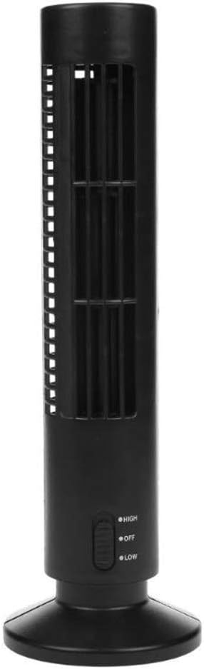 BROLEO Vertical Bladeless Fan, Bladeless Tower Fan Save Space for Office (Black)