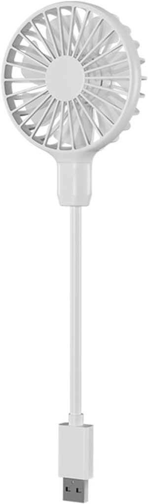 مروحة USB صغيرة محمولة مكتب شخصية دوارة 360 درجة للمكتب المنزلي متوافقة مع اللابتوب والباور بانك والقابس ومروحة جيب للسفر والتنقل بدون مفتاح عدد المنافذ: 7 ابيض