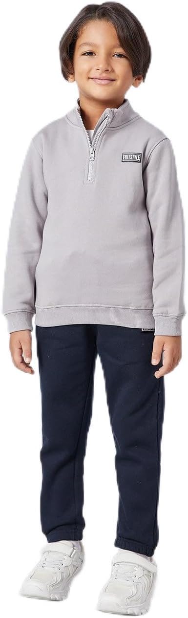 سويت شيرت فري ستايل بنصف سحّاب للأولاد من ريد تاغ، رمادي