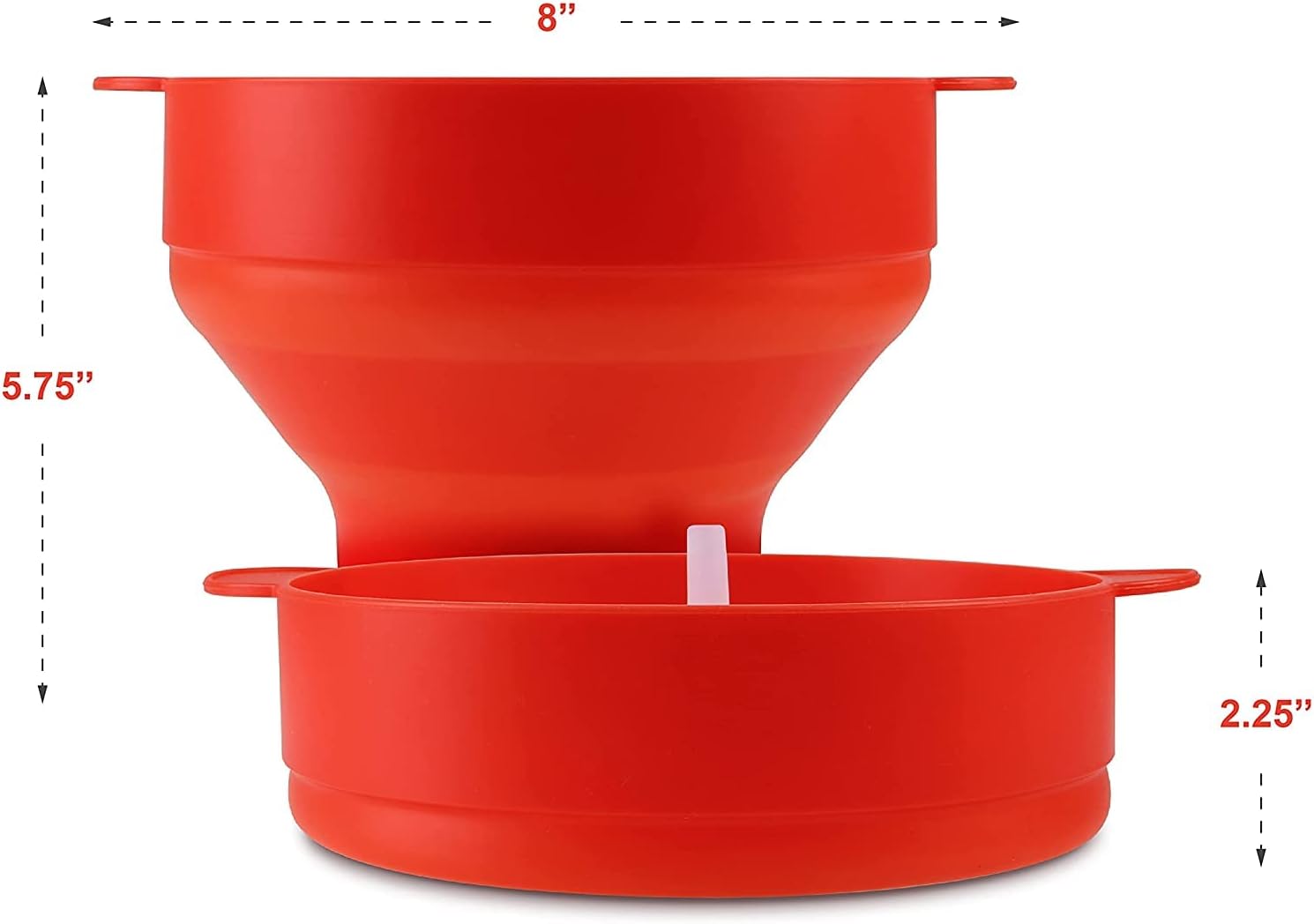 ماكينة صنع الفشار في الميكروويف من السيليكون قابلة للطي مع غطاء وعاء فشار خالي البيسفينول ايه سهل التنظيف وامن للاستخدام غسالة الصحون مثالي لليالي الافلام العائلية احمر كاستويف 2 ماكينة صنع الفشار في الميكروويف من السيليكون قابلة للطي مع غطاء وعاء فشار خالي البيسفينول ايه سهل التنظيف وامن للاستخدام غسالة الصحون مثالي لليالي الافلام العائلية احمر كاستويف - الصورة 2