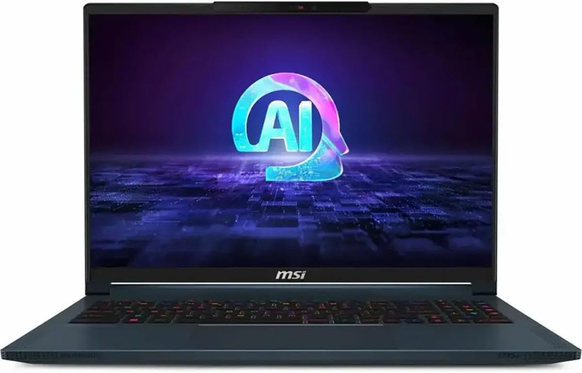 MSI نوت بوك العاب ستيلث 16 ايه اي ستوديو A1V ستيلث 16 ايه اي ستوديو A1VGG-091US من ستيلث 16 انش - فل اتش دي بلس - انتل كور الترا 9 185H - 32 جيجا - 1 تيرابايت SSD - ازرق ستار