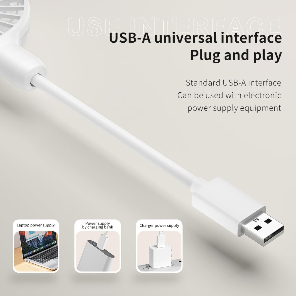 مروحة USB صغيرة محمولة مكتب شخصية دوارة 360 درجة للمكتب المنزلي متوافقة مع اللابتوب والباور بانك والقابس ومروحة جيب للسفر والتنقل بدون مفتاح عدد المنافذ: 7 ابيض 7 مروحة USB صغيرة محمولة مكتب شخصية دوارة 360 درجة للمكتب المنزلي متوافقة مع اللابتوب والباور بانك والقابس ومروحة جيب للسفر والتنقل بدون مفتاح عدد المنافذ: 7 ابيض - الصورة 7
