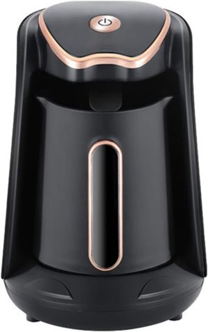 ماكينة تحضير قهوة تركية 600 واط، وعاء قهوة كهربائي قابل للإزالة، ماكينة تحضير قهوة كهربائية سعة 300 مل، ماكينة تحضير إسبريسو بزر تشغيل بنقرة واحدة وطلاء غير لاصق