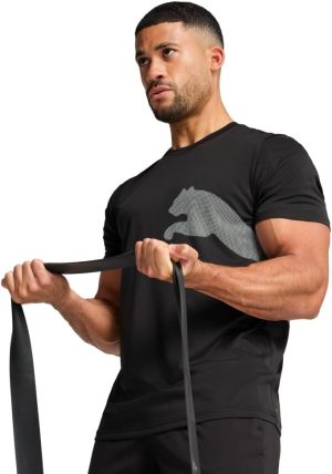 تيشيرت للرجال بشعار كبير مطبوع عليه «Train All Day» من بوما