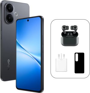 vivo V60 Lite 5G (Elegant Black, 12GB RAM, 512GB) | 120Hz AMOLED Display | 32MP Selfie Camera | 6500mAH | IP65 | V-Premier Earbuds Pro, 24M Warranty, 455Days Screen Replacement – Middle East Version