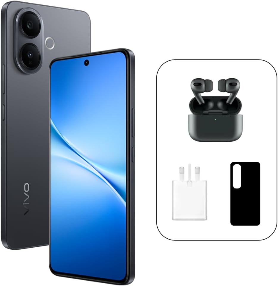 vivo V60 Lite 5G (Elegant Black, 12GB RAM, 512GB) | 120Hz AMOLED Display | 32MP Selfie Camera | 6500mAH | IP65 | V-Premier Earbuds Pro, 24M Warranty, 455Days Screen Replacement – Middle East Version 1 vivo V60 Lite 5G (Elegant Black, 12GB RAM, 512GB) | 120Hz AMOLED Display | 32MP Selfie Camera | 6500mAH | IP65 | V-Premier Earbuds Pro, 24M Warranty, 455Days Screen Replacement – Middle East Version