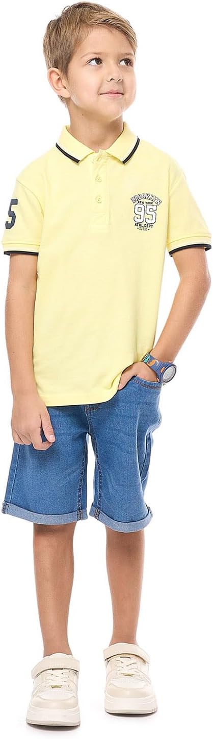 تيشرت بولو مطبوع باكمام قصيرة للاولاد 325-0145KB120-6 5 تيشرت بولو مطبوع باكمام قصيرة للاولاد 325-0145KB120-6 - الصورة 5