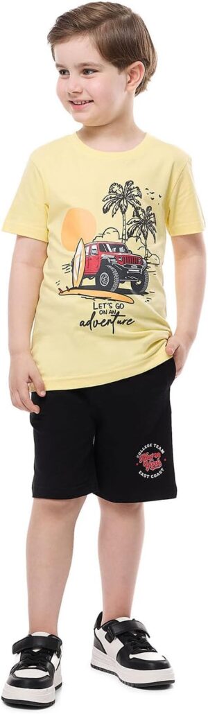 R&B Boys 325-0931KB169-1 Printed T-Shirt with Crew Neck and Short Sleeves