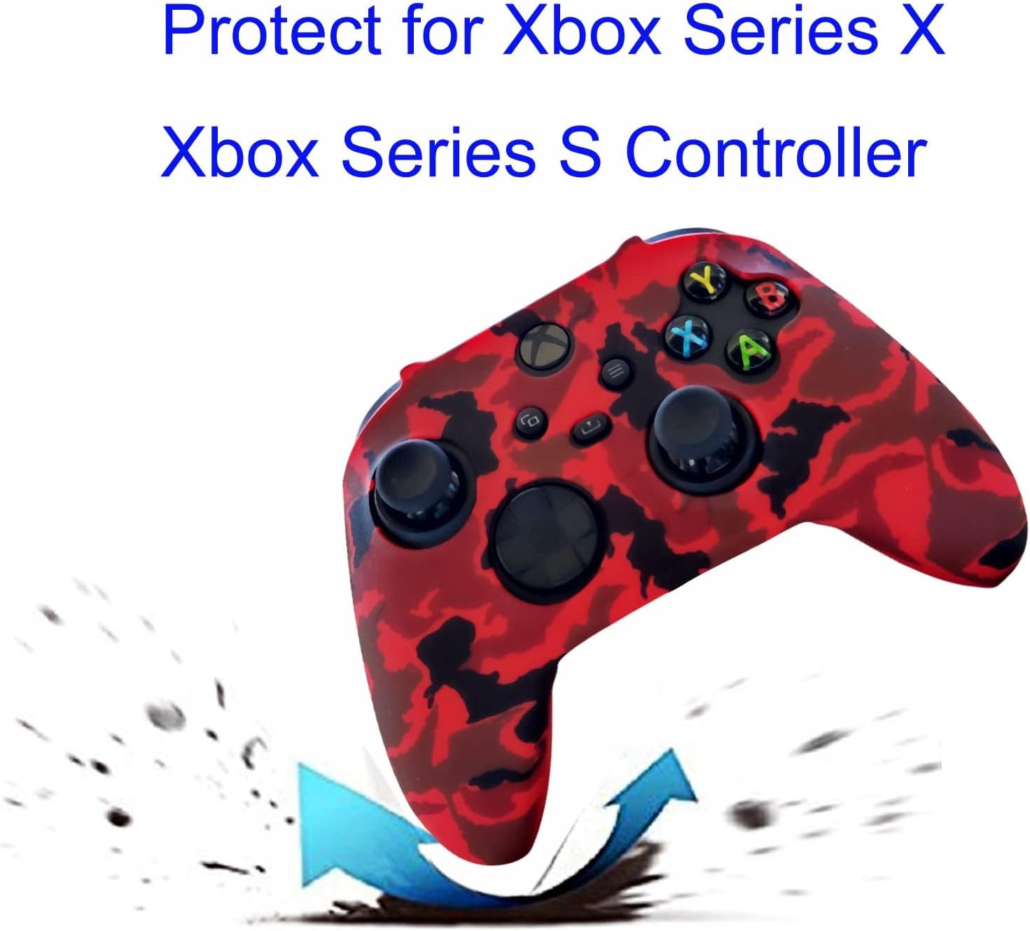 حافظة حماية من إي وينر لجهاز جيم كونسول، غطاء سيليكون محكم مصنوع من السيليكون بلون كامو أحمر وأزرق 7 حافظة حماية من إي وينر لجهاز جيم كونسول، غطاء سيليكون محكم مصنوع من السيليكون بلون كامو أحمر وأزرق - الصورة 7