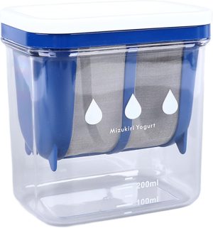 فلتر زبادي من بروليو ماكينة صنع الزبادي اليوناني الكبيرة ذات الترشيح الفعال مع سلة مصفاة شبكية فائقة النعومة الستانلس ستيل الراتنج لتصفية ملمس كريمي ناعم