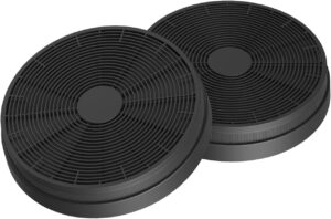 فلاتر كربون لشفاط الطهي CF014 من سوني، سهلة التركيب والاستبدال، فلاتر فحم جيدة التهوية بدون مجاري (عبوة من قطعتين)