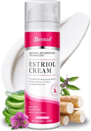 كريم وجه استريول للنساء من بونوس: كريم مرطب طبيعي متطابق بيولوجيًا مع اليام البري للتوازن الهرموني ويرطب البشرة ويشدها وينشطها، 4.06 اونصة سائلة (تكفي 3 اشهر)