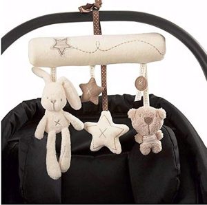 Baby Mobile Musical Crid Bed Toy Newborn Bear Plush Stuffed Rattles For Stroller Baby Toys