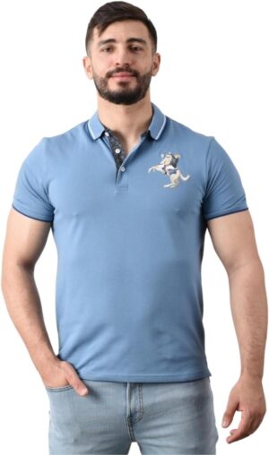 جيوردانو قميص بولو نابليون للرجال - ازرق (M)