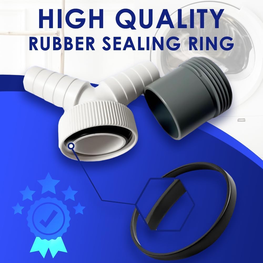 لينجي موصل مخرج مزدوج على شكل حرف Y للغسالات مزود بمشبكين للخرطوم، مفصل ثلاثي الاتجاهات، محول تصريف عالمي للغسالات وغسالة الصحون، مخرج 40 ملم 4 لينجي موصل مخرج مزدوج على شكل حرف Y للغسالات مزود بمشبكين للخرطوم، مفصل ثلاثي الاتجاهات، محول تصريف عالمي للغسالات وغسالة الصحون، مخرج 40 ملم - الصورة 4