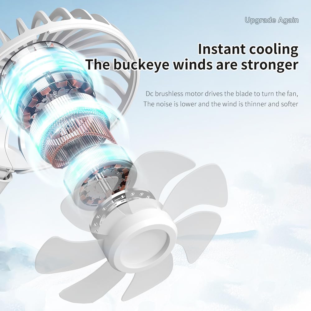 مروحة USB صغيرة محمولة مكتب شخصية دوارة 360 درجة للمكتب المنزلي متوافقة مع اللابتوب والباور بانك والقابس ومروحة جيب للسفر والتنقل بدون مفتاح عدد المنافذ: 7 ابيض 6 مروحة USB صغيرة محمولة مكتب شخصية دوارة 360 درجة للمكتب المنزلي متوافقة مع اللابتوب والباور بانك والقابس ومروحة جيب للسفر والتنقل بدون مفتاح عدد المنافذ: 7 ابيض - الصورة 6