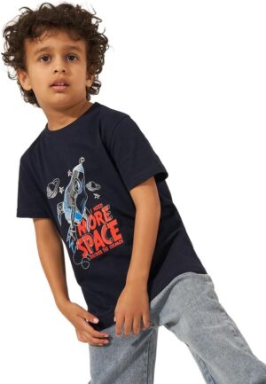 تيشرت باكمام قصيرة وطبعة جرافيك للاولاد من ستايلي