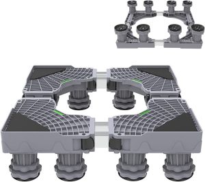 حامل ثلاجة صغير من بابوريتش، قاعدة قابلة للتعديل للغسالة والمجفف، تصميم ساق عالي القوة، الثلاجة، حوض السمك، الغسالة، قاعدة الغسيل (8 قدم)