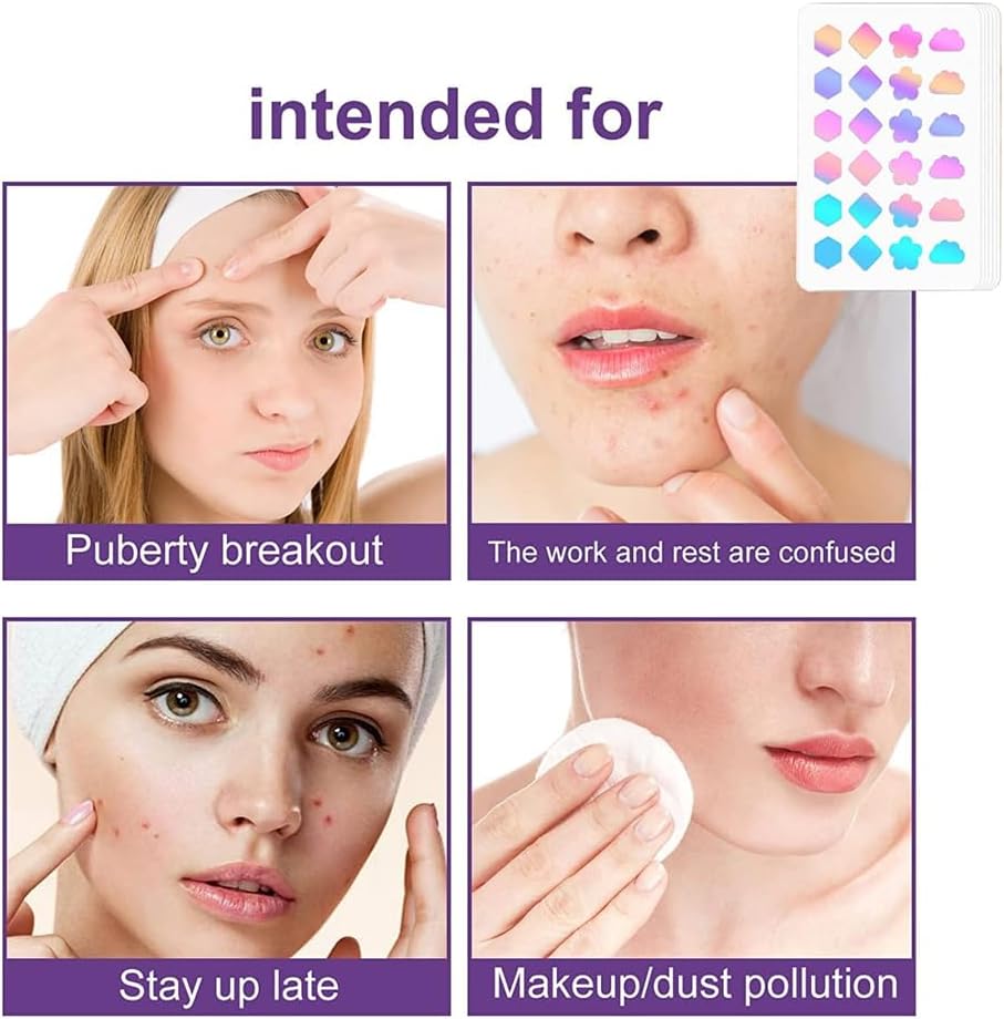 رقع حب الشباب للوجه بخلاصة الطحالب الخضراء الطبيعية وزيت شجرة الشاي الغروانية المائية رقعة تغطية ماصة لحب على شكل نجمة ملونة تغطي وتقلل من النتوءات والبثور 144 نيو تايملي 5 رقع حب الشباب للوجه بخلاصة الطحالب الخضراء الطبيعية وزيت شجرة الشاي الغروانية المائية رقعة تغطية ماصة لحب على شكل نجمة ملونة تغطي وتقلل من النتوءات والبثور 144 نيو تايملي - الصورة 5