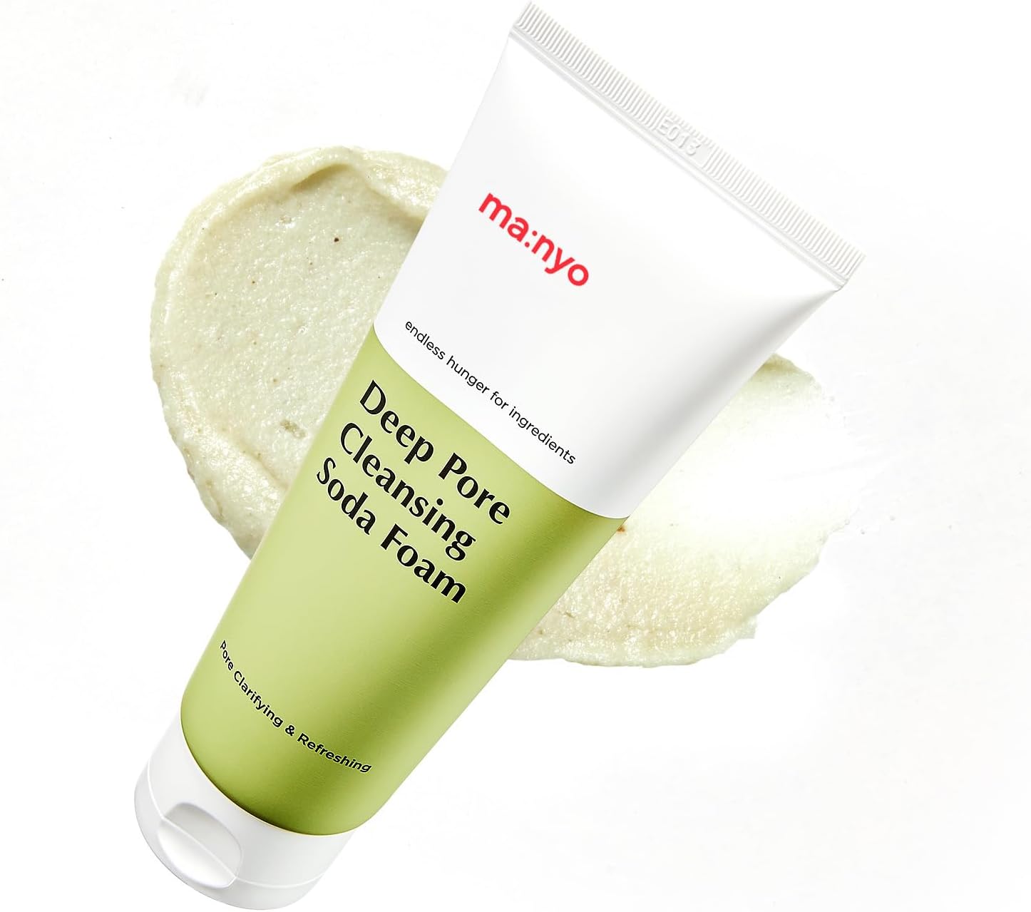 رغوة صودا لتنظيف المسام العميقة من ManyO FACTORY 5.0 أونصة سائلة (150 مل) غسول يومي للوجه ، غير مزعج ، مع فيتامين C ، البابونج ، Clean K-Beauty للنساء والرجال، اسود