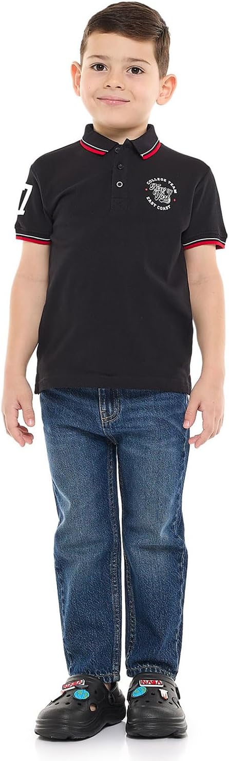 تيشرت بولو مطبوع باكمام قصيرة للاولاد 325-0145KB551-2 4 تيشرت بولو مطبوع باكمام قصيرة للاولاد 325-0145KB551-2 - الصورة 4