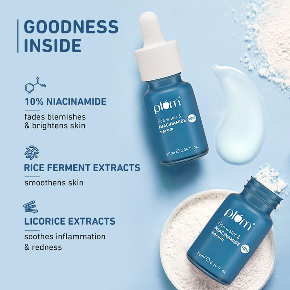 بلام سيروم نياسيناميد 10% مع ماء الارز | يوفر بشرة واضحة ومشرقة ومشرقة | للبشرة المعرضة لحب الشباب والدهنية والحساسة | سيروم للتحكم في الدهون ومضاد لحب الشباب للنساء والرجال | 10 مل 4 بلام سيروم نياسيناميد 10% مع ماء الارز | يوفر بشرة واضحة ومشرقة ومشرقة | للبشرة المعرضة لحب الشباب والدهنية والحساسة | سيروم للتحكم في الدهون ومضاد لحب الشباب للنساء والرجال | 10 مل - الصورة 4