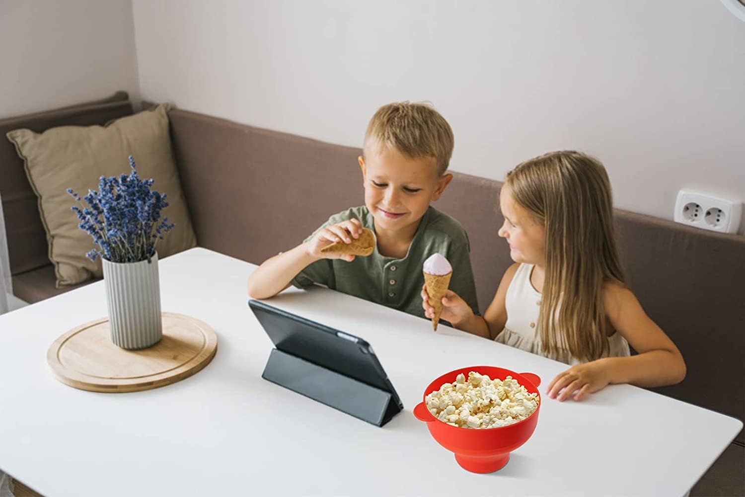 ماكينة صنع الفشار في الميكروويف من السيليكون قابلة للطي مع غطاء وعاء فشار خالي البيسفينول ايه سهل التنظيف وامن للاستخدام غسالة الصحون مثالي لليالي الافلام العائلية احمر كاستويف 6 ماكينة صنع الفشار في الميكروويف من السيليكون قابلة للطي مع غطاء وعاء فشار خالي البيسفينول ايه سهل التنظيف وامن للاستخدام غسالة الصحون مثالي لليالي الافلام العائلية احمر كاستويف - الصورة 6