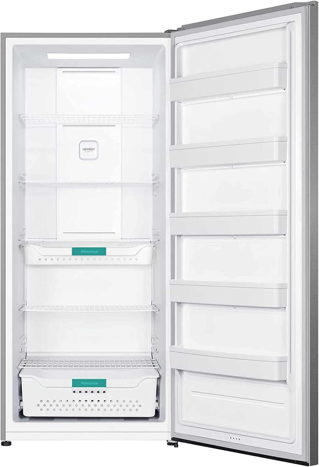 مجمد من هايسنس موديل FV76W2NL، فري ستاندنج بباب علوي، لون ستانلس ستيل، مزود بتقنية نو فروست وإضاءة LED داخلية، سعة 592 لتر 2 مجمد من هايسنس موديل FV76W2NL، فري ستاندنج بباب علوي، لون ستانلس ستيل، مزود بتقنية نو فروست وإضاءة LED داخلية، سعة 592 لتر - الصورة 2