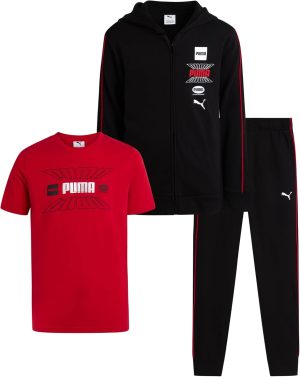 بدلة رياضية من الصوف الناعم بسحاب للأولاد من بوما، 3 قطع