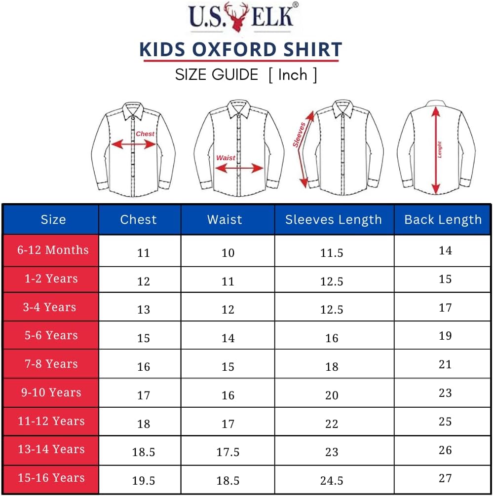 الولايات المتحدة الأمريكية قميص أوكسفورد رسمي بأكمام طويلة للأولاد من اي ال كيه | كلاسيكي بأزرار أمامية | قطن بياقة 6 الولايات المتحدة الأمريكية قميص أوكسفورد رسمي بأكمام طويلة للأولاد من اي ال كيه | كلاسيكي بأزرار أمامية | قطن بياقة - الصورة 6