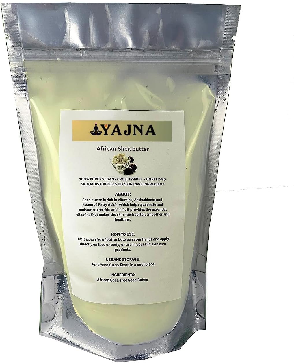 زبدة للجسم كامل من ياجنا لترطيب البشرة بعمق وتحسين المرونة وتقليل الندبات والتجاعيد، مناسبة للبشرة الجافة