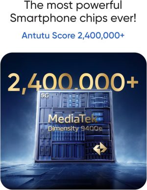 ريلمي GT 7 5G (512GB، 12GB RAM) | 120Hz LTPO AMOLED | كاميرا 50MP OIS | 7000mAh | شحن 120 واط | اندرويد 15 | دولبي فيجن | ضمان 12 متر | ضمان 12 متر (اسود)