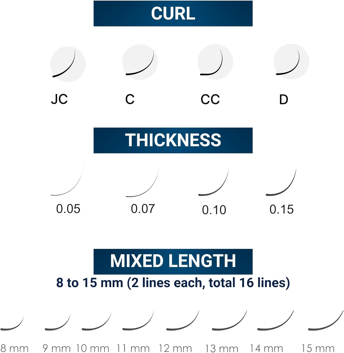 وصلات رموش من المنك الكوري بي بي تي باطوال مختلطة من ارتينلاش JC C CC D رموش مخملية احترافية لفناني الرموش (D-0.10-مزيج (8 الى 15 ملم)) 5 وصلات رموش من المنك الكوري بي بي تي باطوال مختلطة من ارتينلاش JC C CC D رموش مخملية احترافية لفناني الرموش (D-0.10-مزيج (8 الى 15 ملم)) - الصورة 5