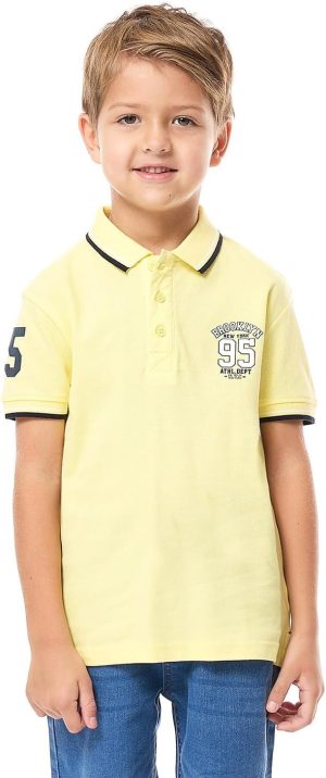 تيشرت بولو مطبوع باكمام قصيرة للاولاد 325-0145KB120-6