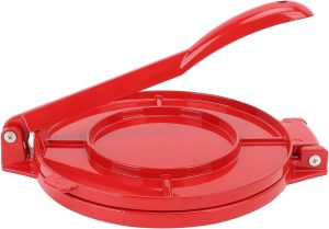 مكبس تورتيلا الومنيوم مقاس 9.8 × 10 انش لصنع التورتيلا والروتي، اطباق طهي متعددة الوظائف غير لاصقة للتورتيلا والزلابية والتامالي والبيتزا والفطائر