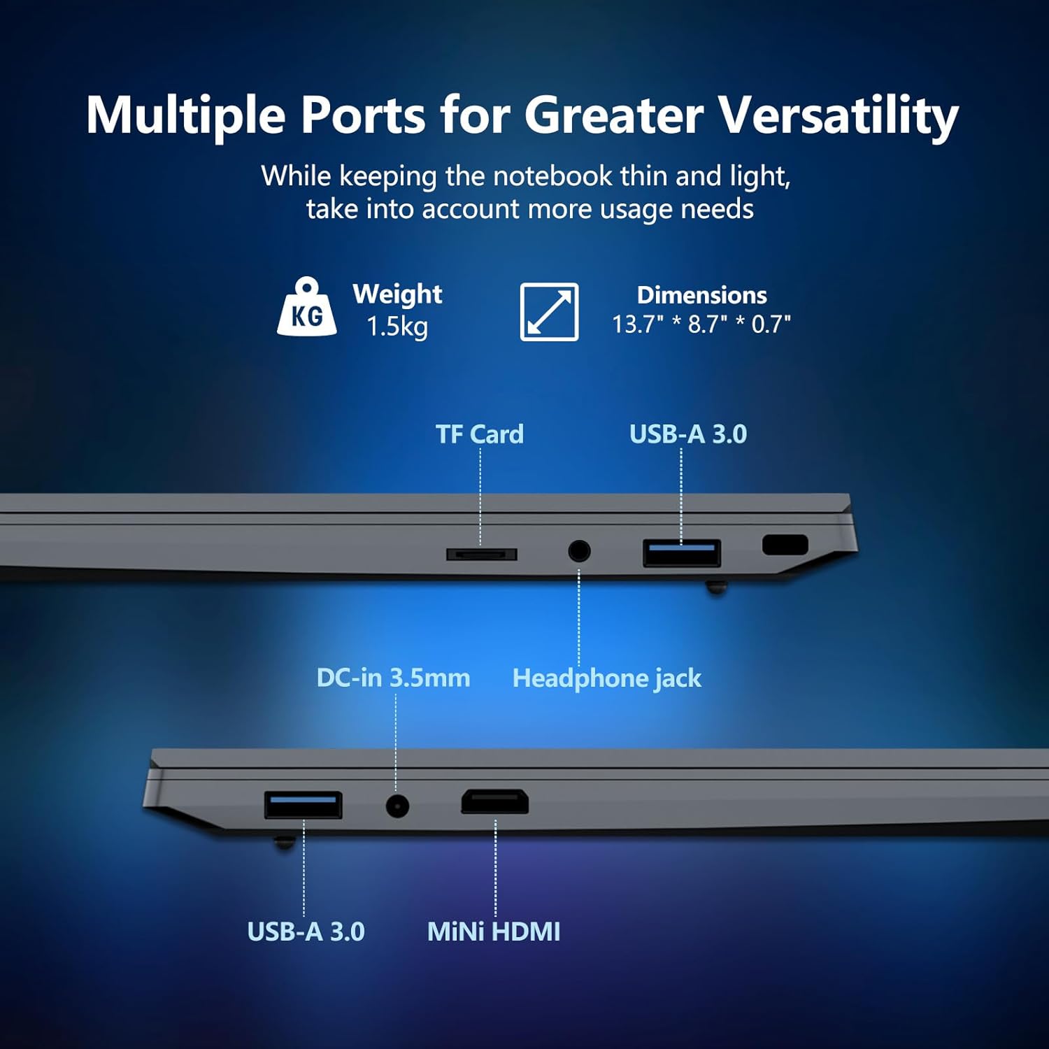 2025 Laptop, 15.6 inch Laptop Computer, Traditional Laptop Computers with 16GB RAM 512GB SSD (N150 16GB RAM 512GB SSD) 8 2025 Laptop, 15.6 inch Laptop Computer, Traditional Laptop Computers with 16GB RAM 512GB SSD (N150 16GB RAM 512GB SSD) - الصورة 8